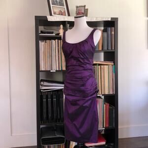 Melrose Purple Ruched Cocktail Dress, Size 4
